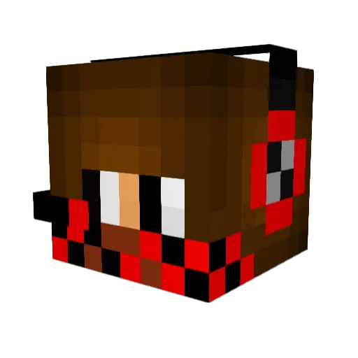 beingtad Minecraft avatar head, 3D render