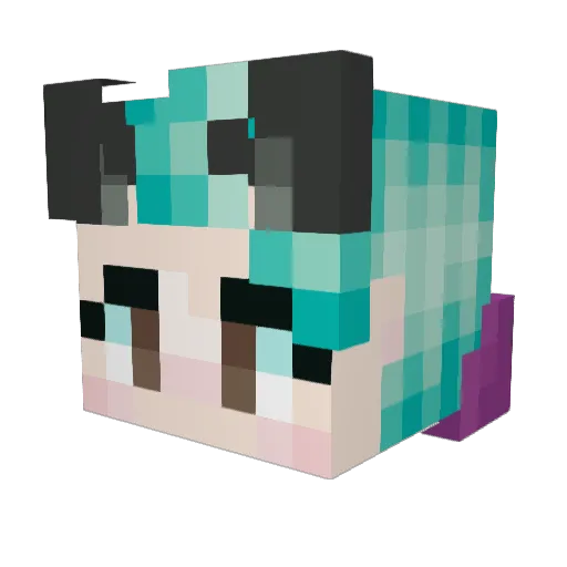 beingundead Minecraft avatar head, 3D render