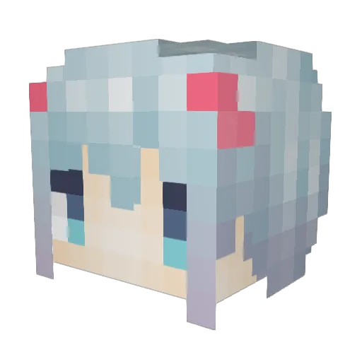 beiqing99 Minecraft avatar head, 3D render