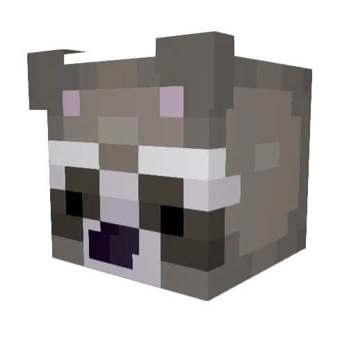beiyuzy Minecraft avatar head, 3D render