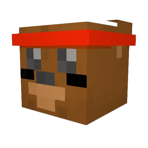 bejie Minecraft avatar head, 3D render