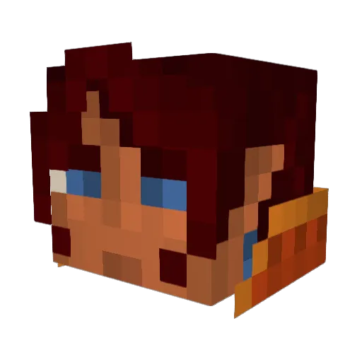 bejzer Minecraft avatar head, 3D render