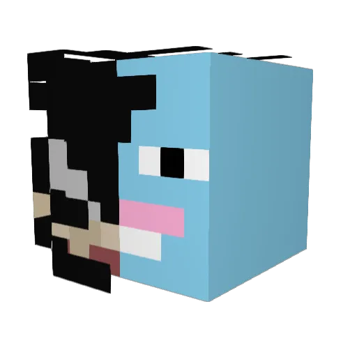 bek_5678 Minecraft avatar head, 3D render