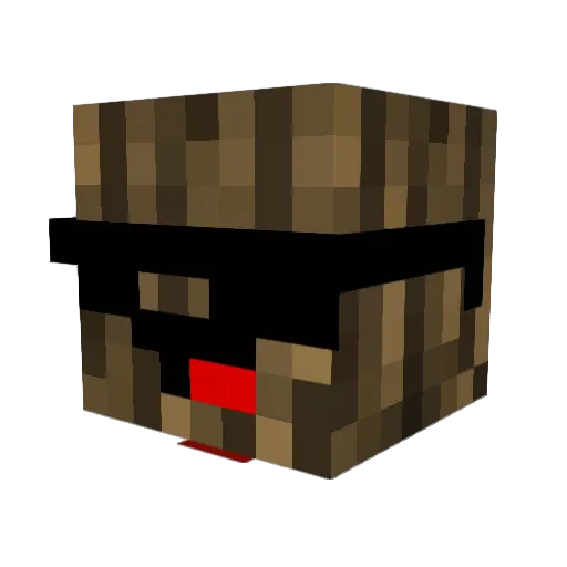 bekiffters Minecraft avatar head, 3D render
