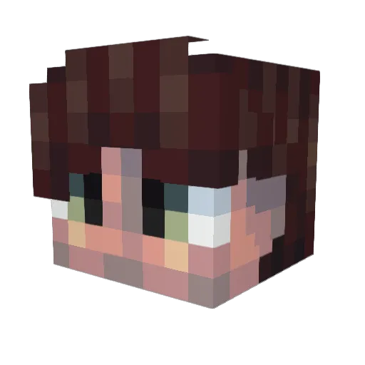 bekira Minecraft avatar head, 3D render