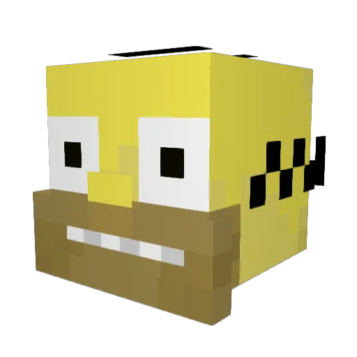 bekliv Minecraft avatar head, 3D render
