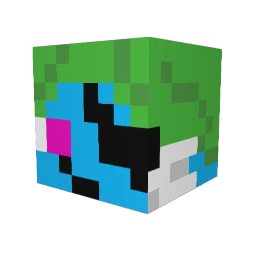 belabuzz Minecraft avatar head, 3D render