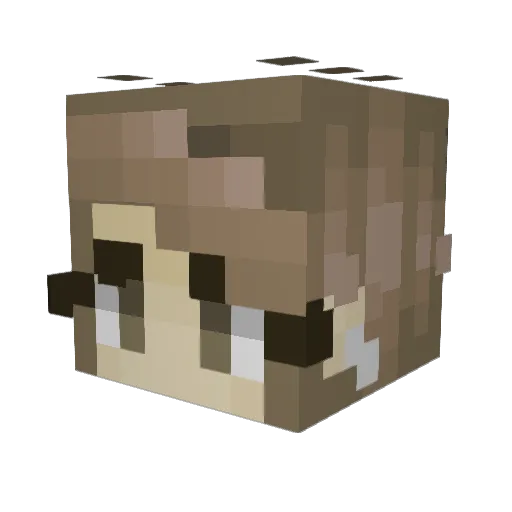 belairprincess Minecraft avatar head, 3D render