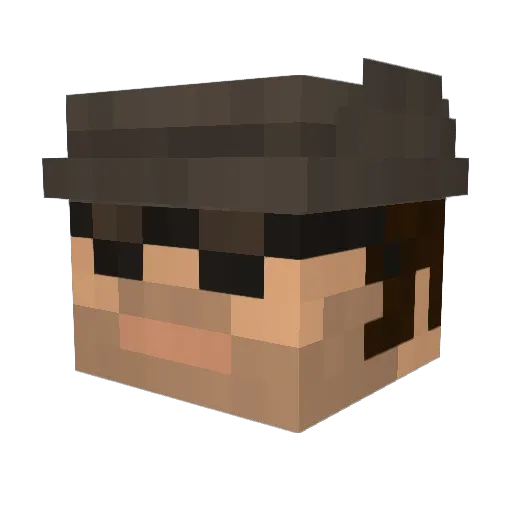 belchalot Minecraft avatar head, 3D render