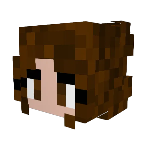 beleetaaa Minecraft avatar head, 3D render