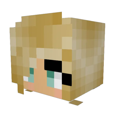 belga25 Minecraft avatar head, 3D render