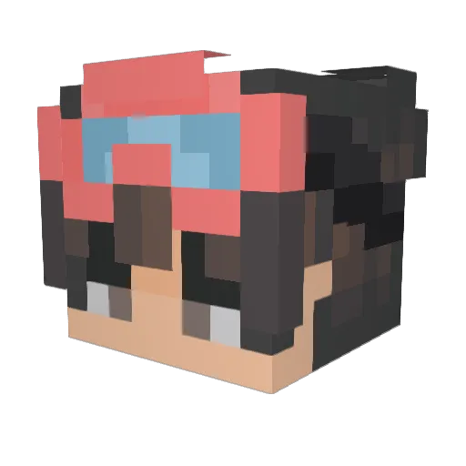 belgecanadien Minecraft avatar head, 3D render