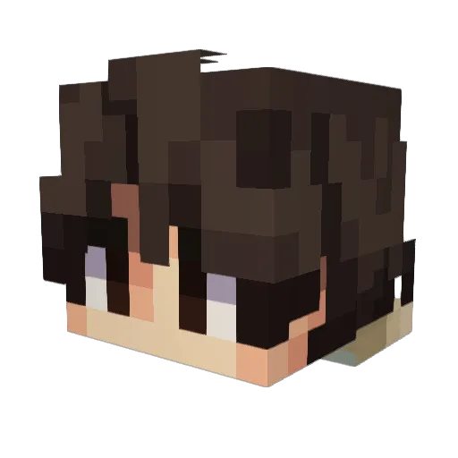belgiangeek Minecraft avatar head, 3D render