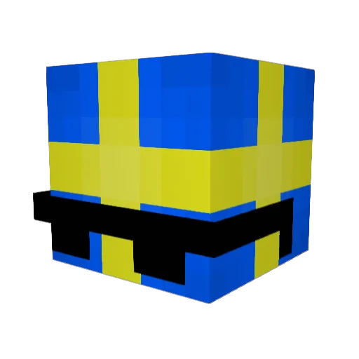 belhamdulilla Minecraft avatar head, 3D render