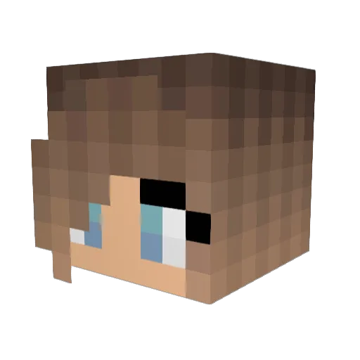 bella2129 Minecraft avatar head, 3D render