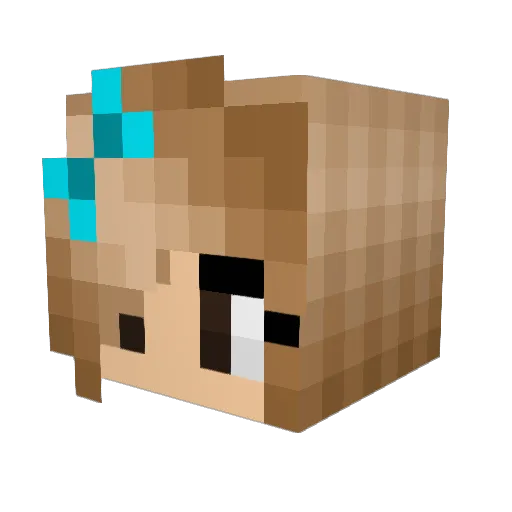 bella7868 Minecraft avatar head, 3D render
