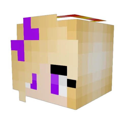 bella_cat Minecraft avatar head, 3D render