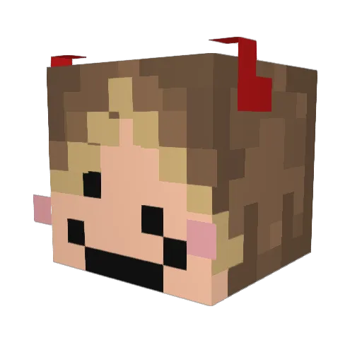 bella_doodles Minecraft avatar head, 3D render