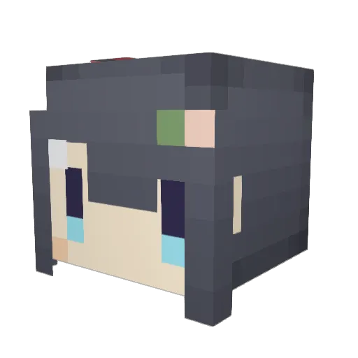 bella_r Minecraft avatar head, 3D render