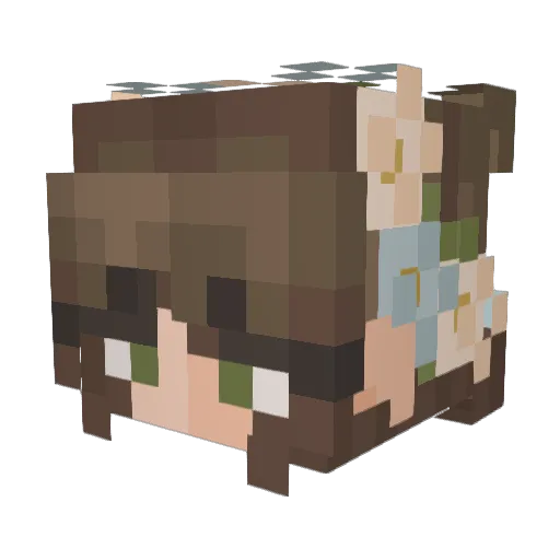 bellaaorsomthin Minecraft avatar head, 3D render