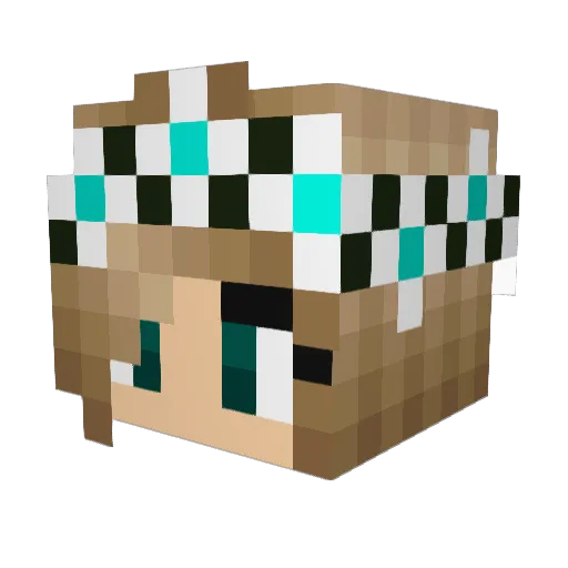 bellabear_ Minecraft avatar head, 3D render