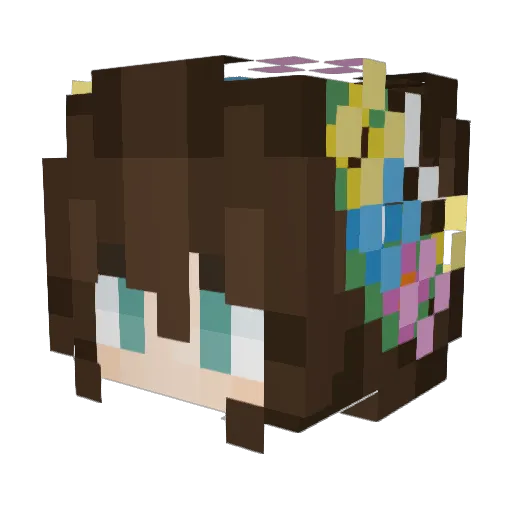 bellabong1909 Minecraft avatar head, 3D render