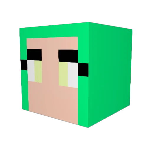 bellaboo07 Minecraft avatar head, 3D render