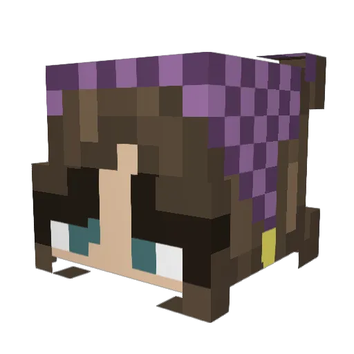 belladonnamc Minecraft avatar head, 3D render