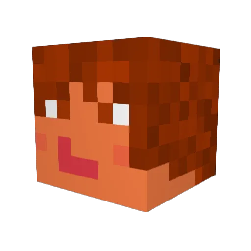 bellamiba Minecraft avatar head, 3D render