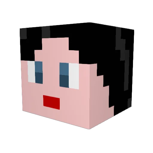bellanero Minecraft avatar head, 3D render