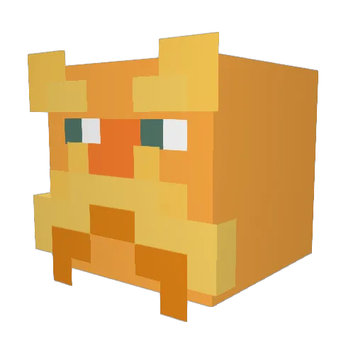 bellapalooza Minecraft avatar head, 3D render