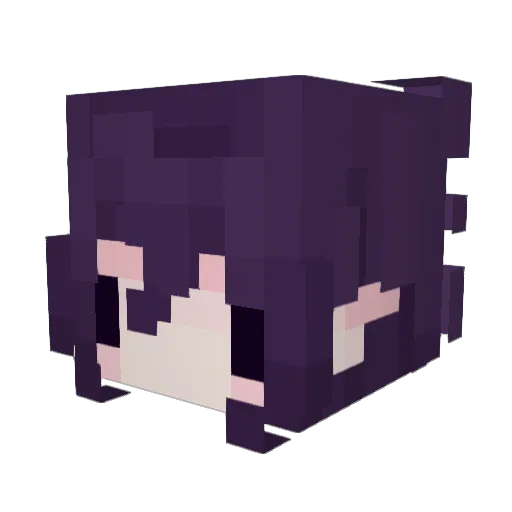 bellaracko Minecraft avatar head, 3D render