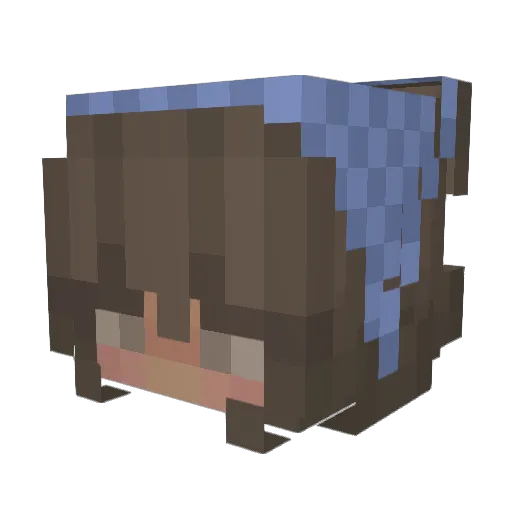 bellarina8_ Minecraft avatar head, 3D render