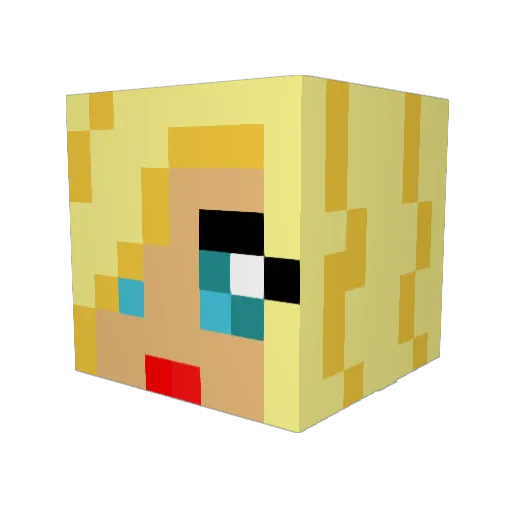 bellatr1x Minecraft avatar head, 3D render