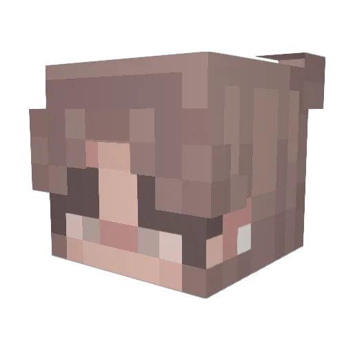 bellatrav Minecraft avatar head, 3D render