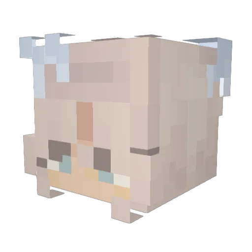 bellawellaboo Minecraft avatar head, 3D render