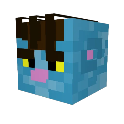 bellawrnr Minecraft avatar head, 3D render