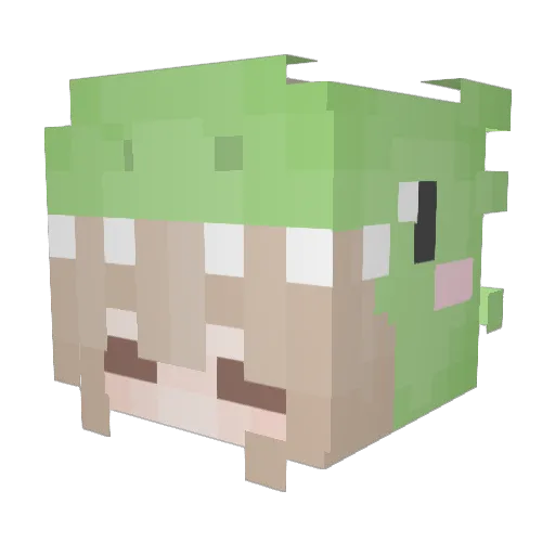 bellayye Minecraft avatar head, 3D render