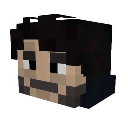 belle_zz Minecraft avatar head, 3D render