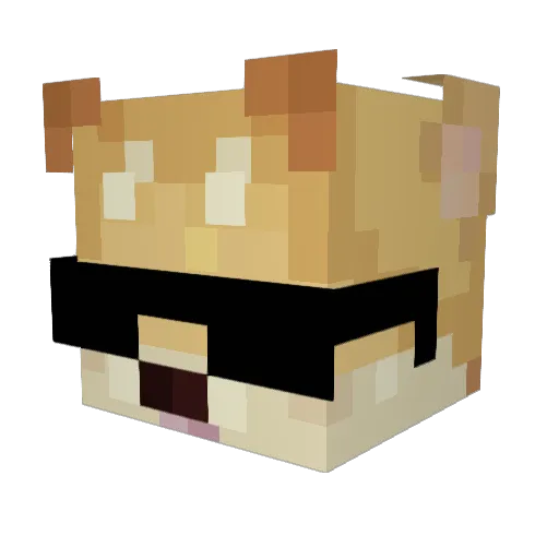 bellenope Minecraft avatar head, 3D render