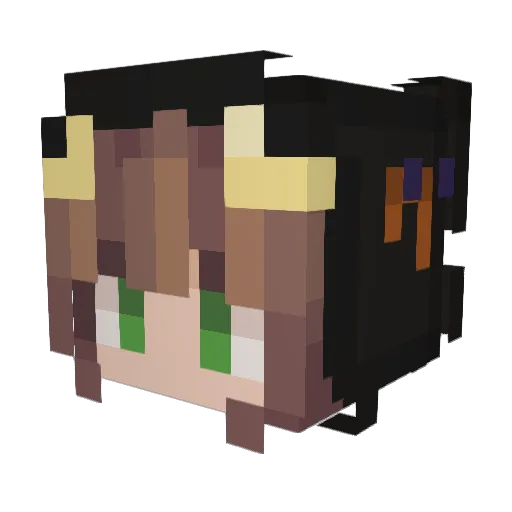 bellest Minecraft avatar head, 3D render