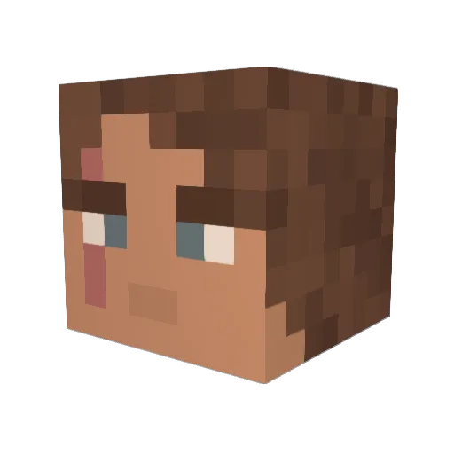 belleuwu Minecraft avatar head, 3D render