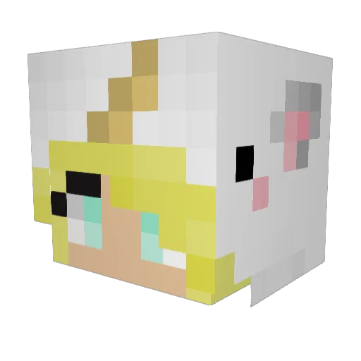 bellezingas Minecraft avatar head, 3D render