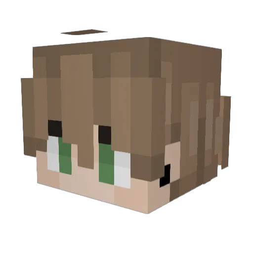 bellissaa Minecraft avatar head, 3D render