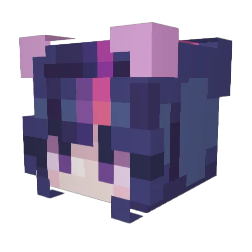 belllievia Minecraft avatar head, 3D render
