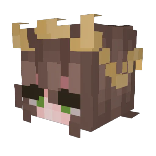 belloved1_ Minecraft avatar head, 3D render