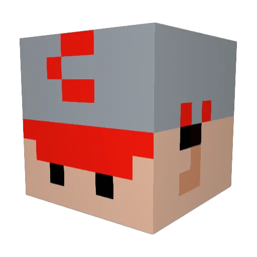 bellusaurus Minecraft avatar head, 3D render