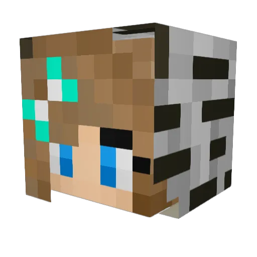 belm0 Minecraft avatar head, 3D render
