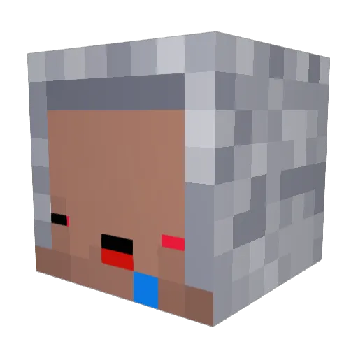 belooooo Minecraft avatar head, 3D render