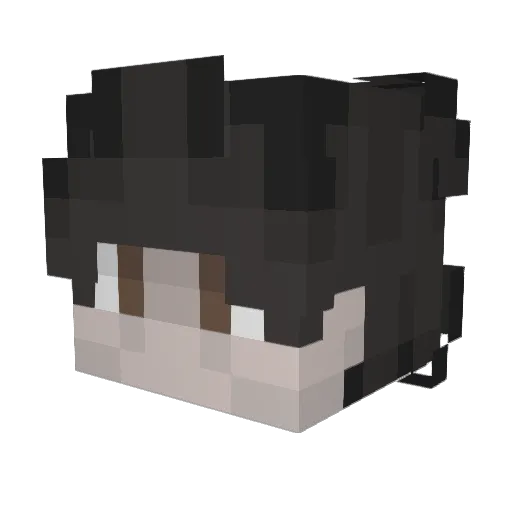 beloselo Minecraft avatar head, 3D render